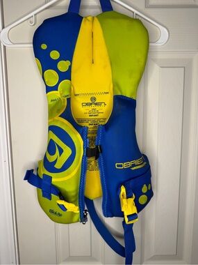 Infant Kids Life Jacket Vest - Blue & Lime